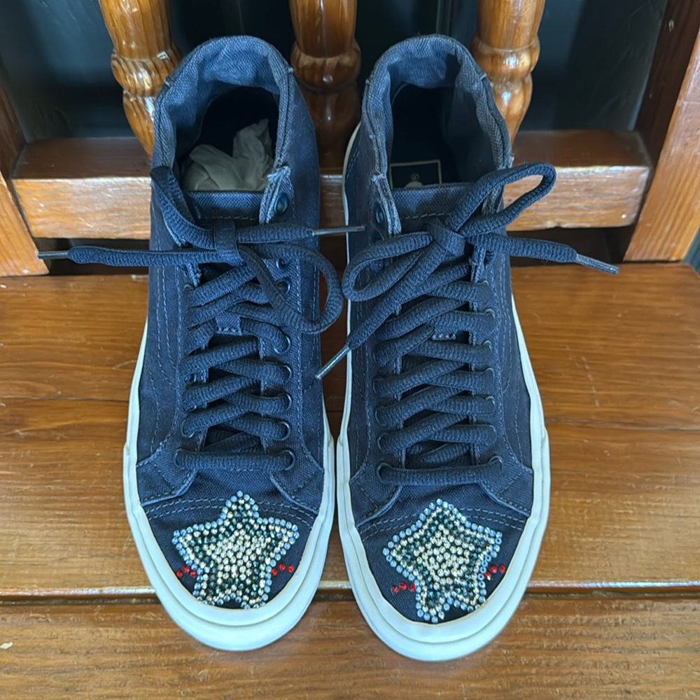 Vans Navy Blue Americana Bedazzled Shoe
